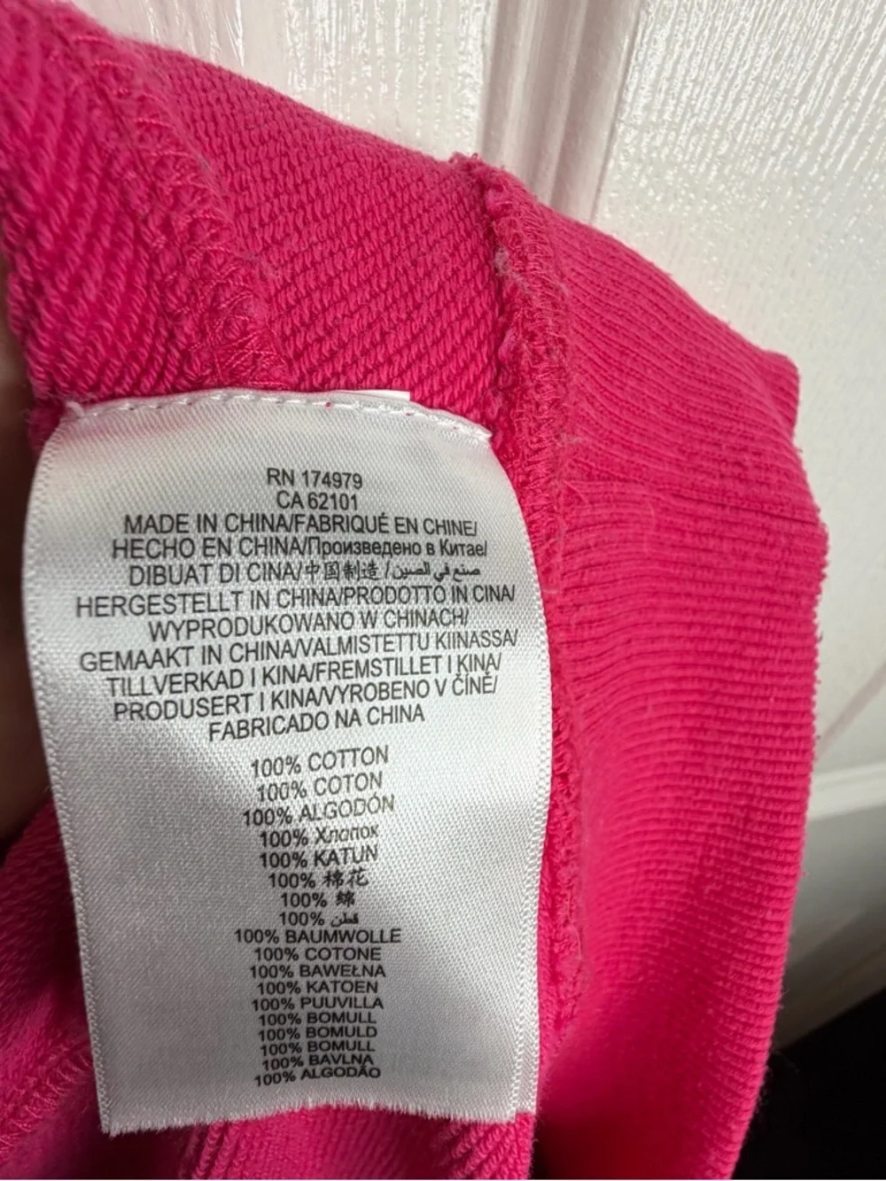 Herve Leger Women’s Small Pink Cropped Logo Sweatshirt S Long Sleeve Pullover